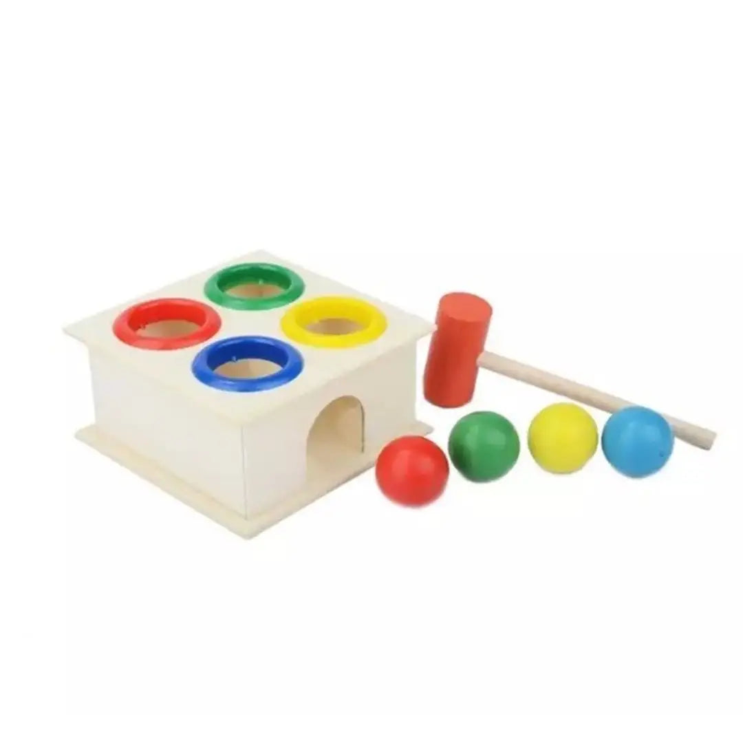 Wooden hammer ball toy